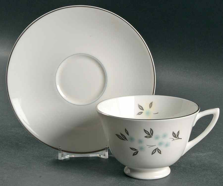 Delphian Footed Cup & Saucer Set by Royal Doulton-1