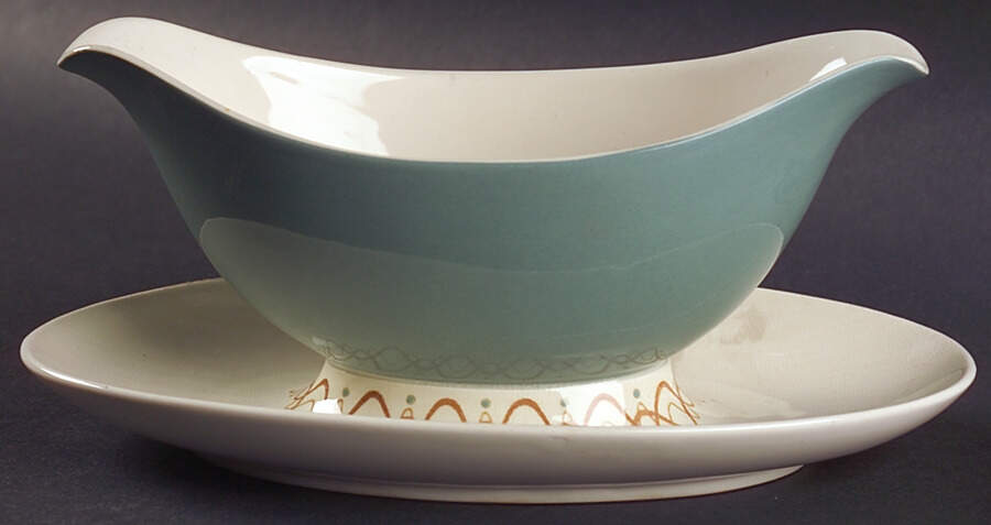 Desert Star Gravy Boat with Attached Underplate by Royal Doulton-1