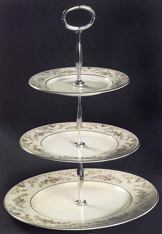 Diana 13 7/8"-14 1/4" 3-Tiered Serving Tray(DP,SP,BB) HC by Royal Doulton-1