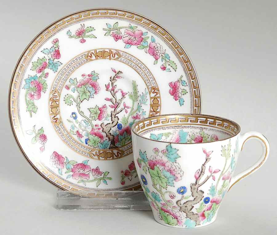 Dresden Flat Demitasse Cup & Saucer Set by Royal Doulton-1