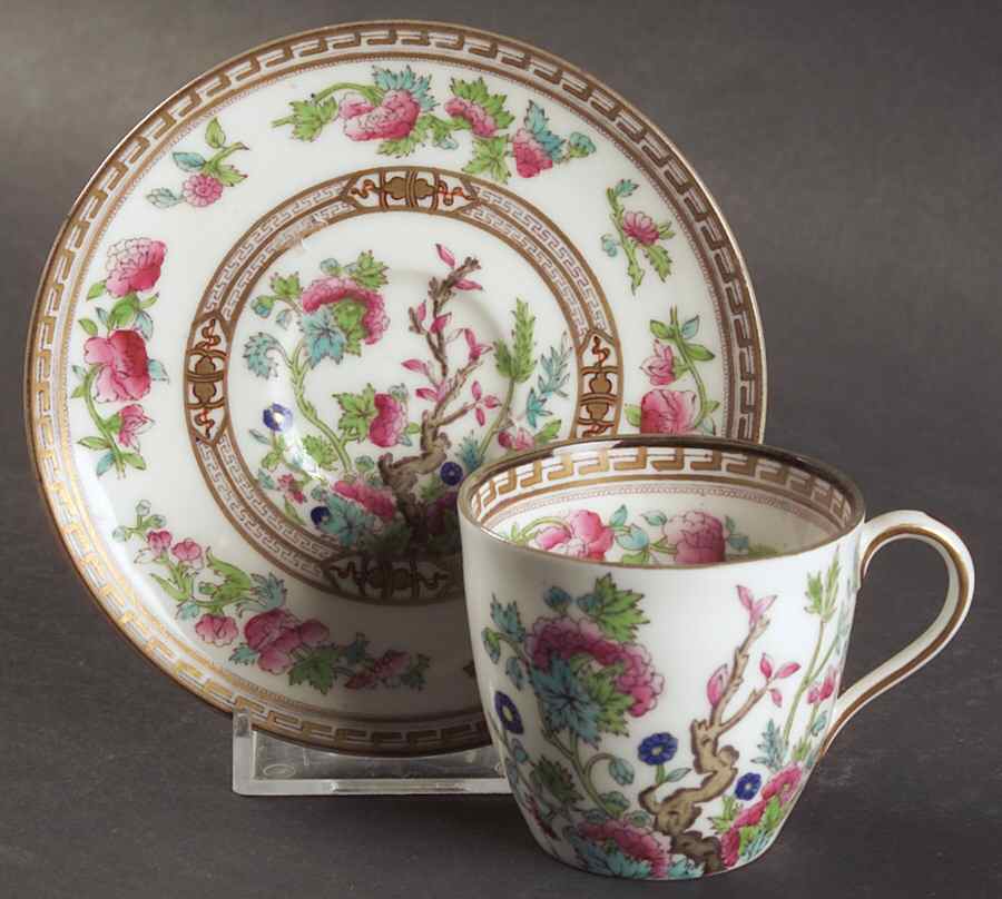 Dresden Flat Demitasse Cup & Saucer Set by Royal Doulton-1