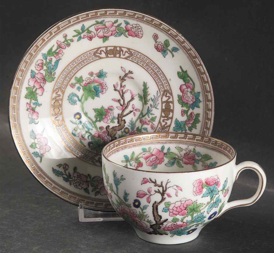 Dresden Flat Cup & Saucer Set by Royal Doulton-1