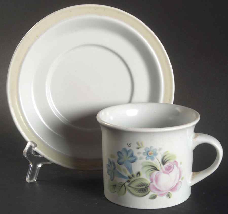 Dubarry Flat Cup & Saucer Set by Royal Doulton-1
