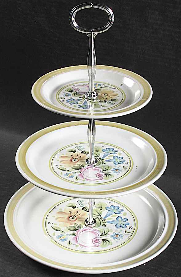 Dubarry 13 7/8"-14 1/4" 3-Tiered Serving Tray(DP,SP,BB) HC by Royal Doulton-1