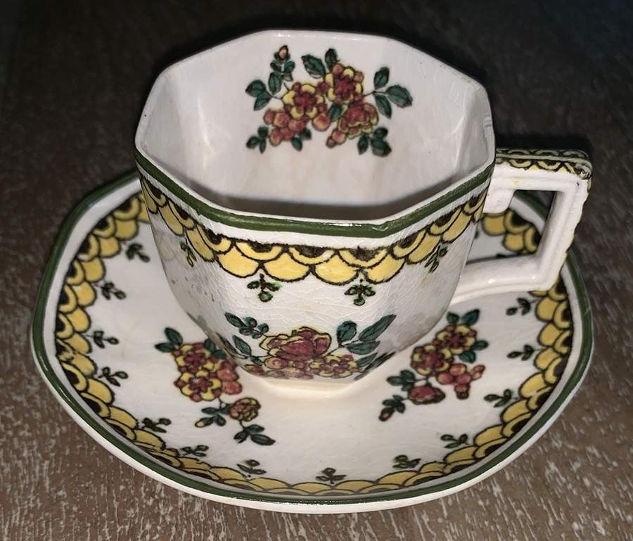 Duesbury Flat Demitasse Cup & Saucer Set by Royal Doulton-1