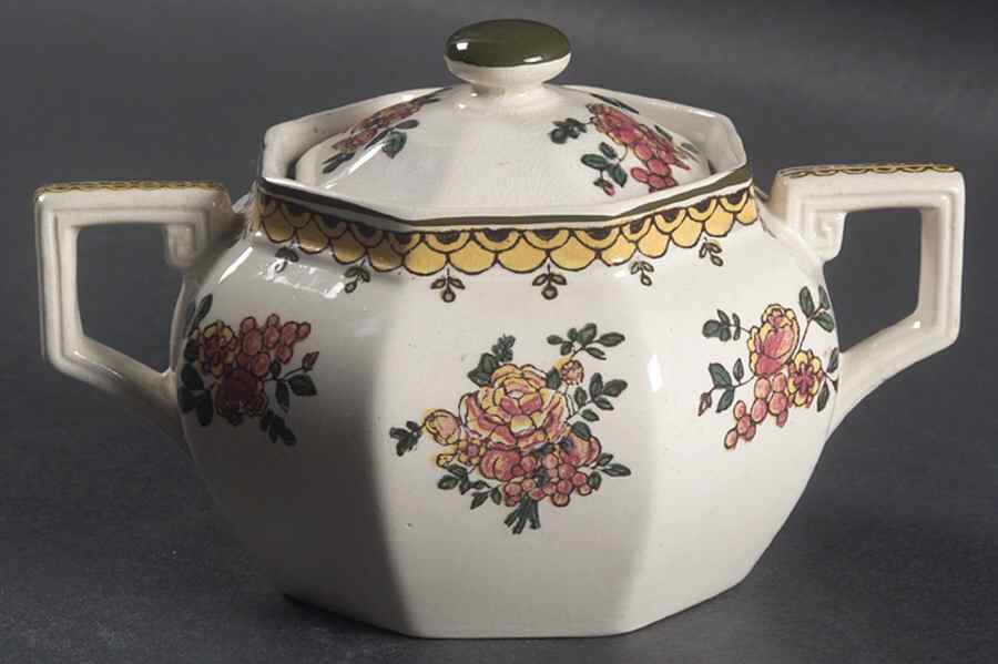 Duesbury Sugar Bowl & Lid by Royal Doulton-1
