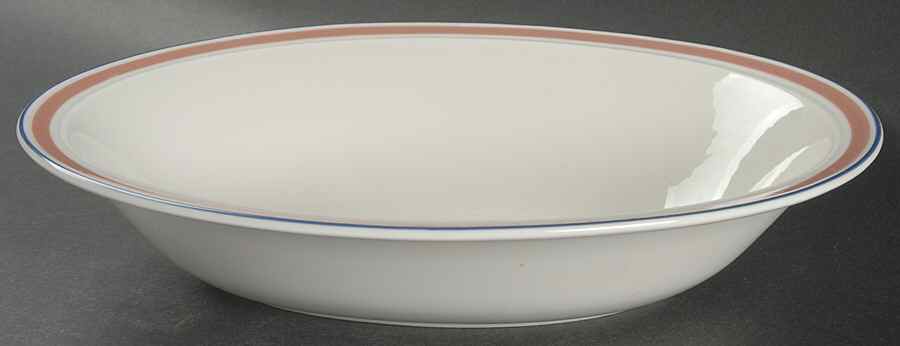 Dusty Rose Line 10" Oval Vegetable Bowl by Royal Doulton-1
