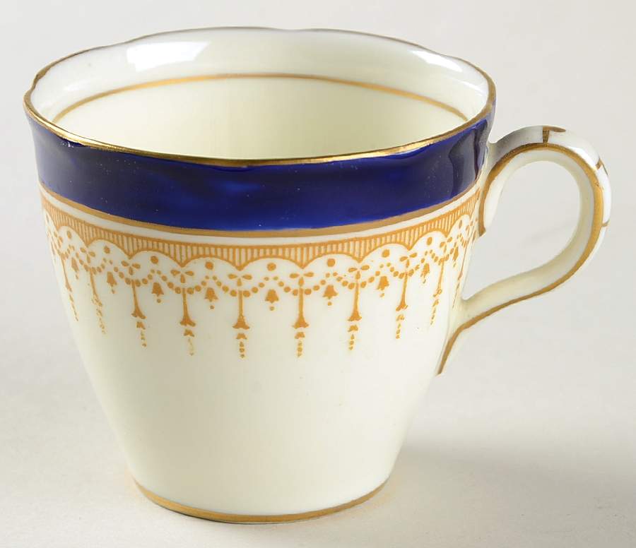 Duke of York Blue (No Rose Center) Flat Demitasse Cup by Royal Doulton-1