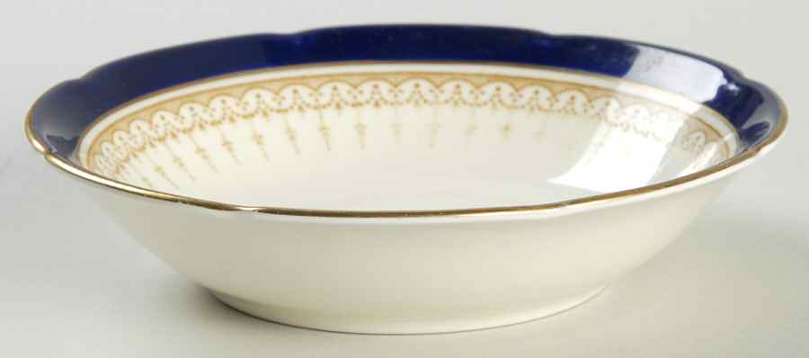 Duke of York Blue (No Rose Center) Fruit/Dessert (Sauce) Bowl by Royal Doulton-1