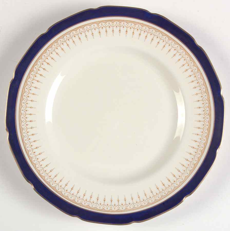 Duke of York Blue (No Rose Center) Luncheon Plate by Royal Doulton-1