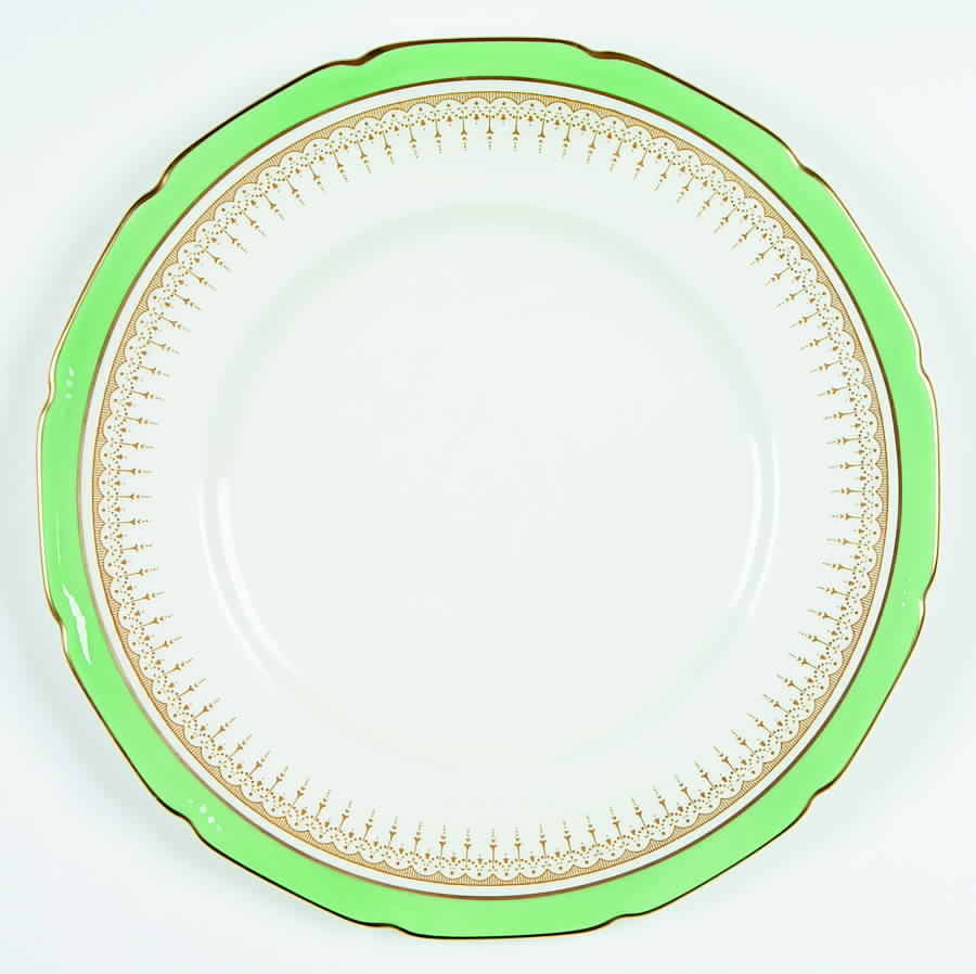 Duke of York Green (Scalloped) Dinner Plate by Royal Doulton-1