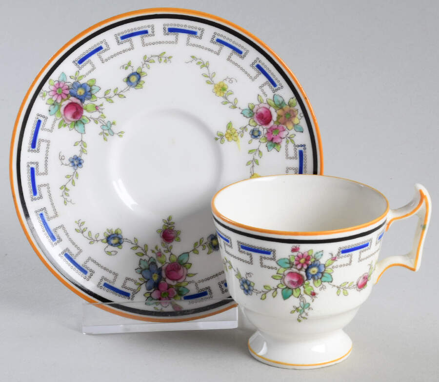 E10000 Footed Demitasse Cup & Saucer Set by Royal Doulton-1