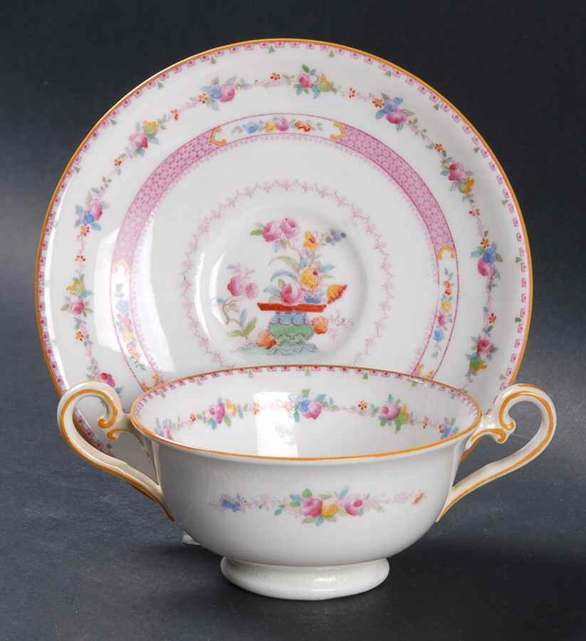E7319 Flat Bouillon Cup & Saucer by Royal Doulton-1