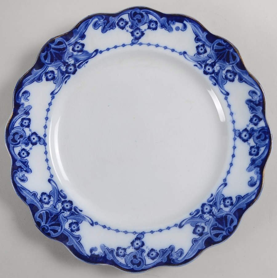 Egerton (Flow Blue) Dinner Plate by Royal Doulton-1
