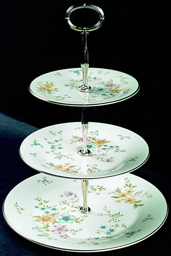 Elegy 13 7/8"-14 1/4" 3-Tiered Serving Tray(DP,SP,BB) HC by Royal Doulton-1