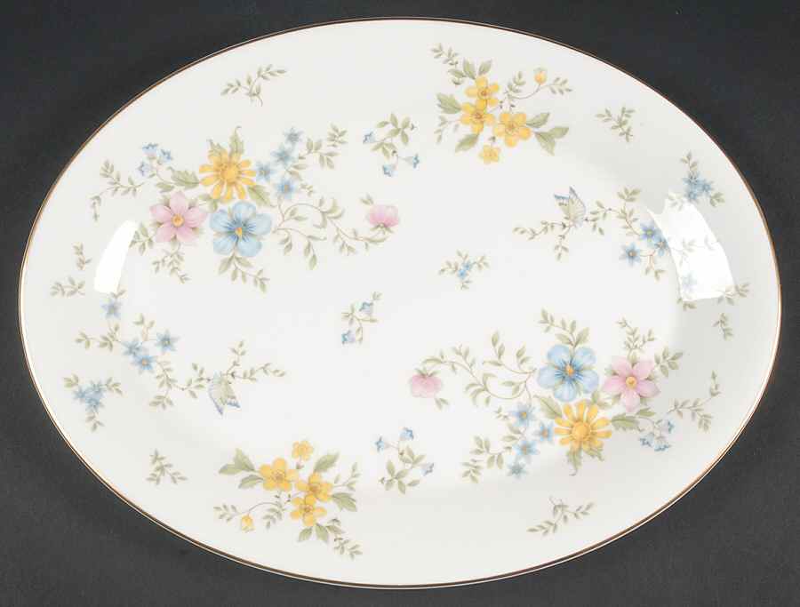 Elegy 13" Oval Serving Platter by Royal Doulton-1