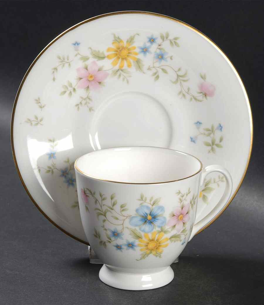 Elegy Footed Cup & Saucer Set by Royal Doulton-1