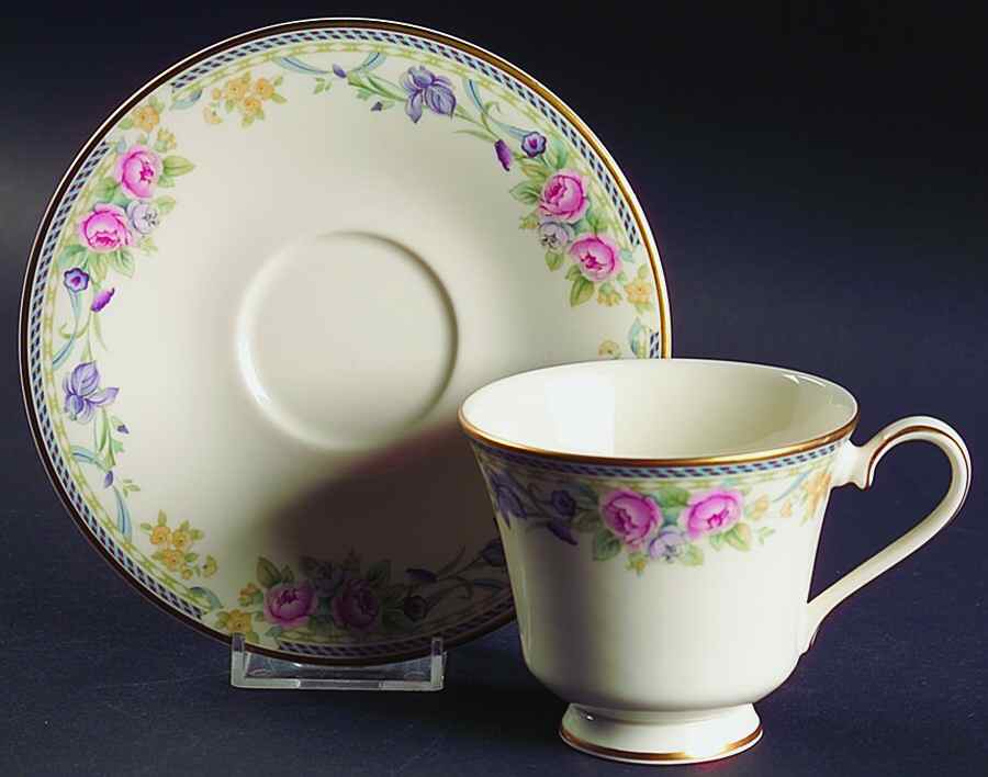 Eleanor Footed Cup & Saucer Set by Royal Doulton-1