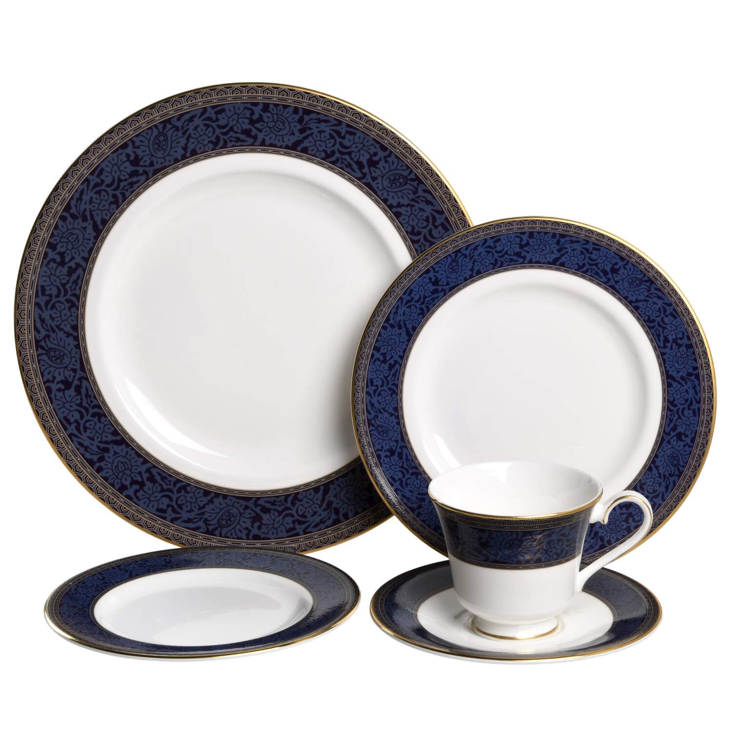 English Brocade 40 Piece Estate Set by Royal Doulton-1