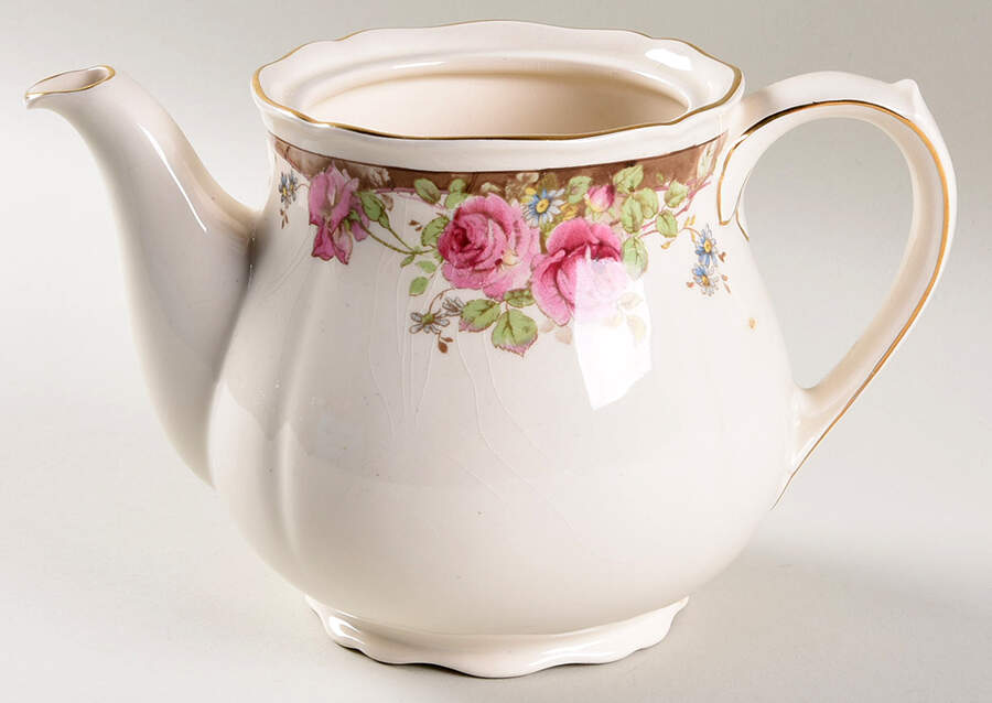 English Rose Teapot No Lid by Royal Doulton-1