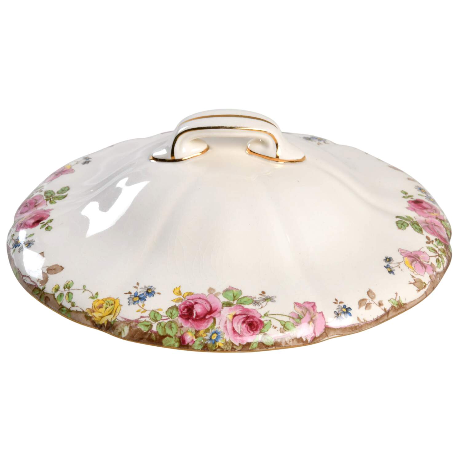 English Rose Lid for Round Vegetable by Royal Doulton-1