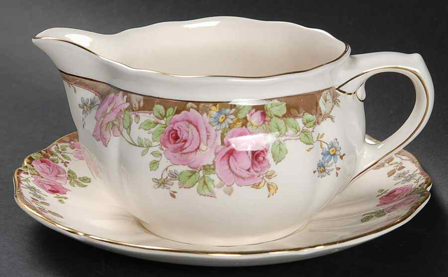 English Rose Gravy Boat & Underplate by Royal Doulton-1