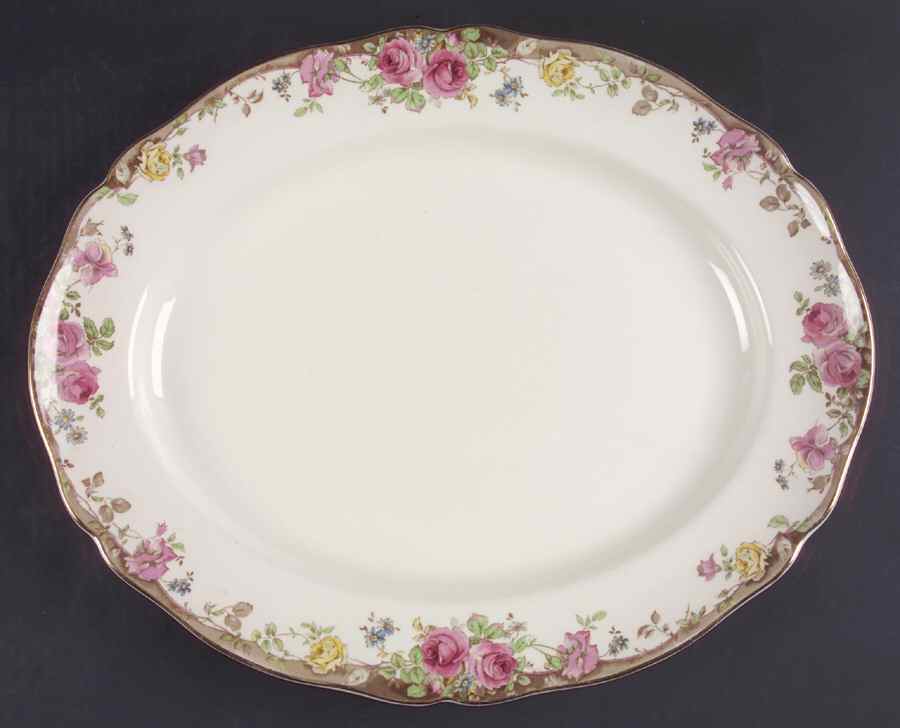 English Rose 15" Oval Serving Platter by Royal Doulton-1