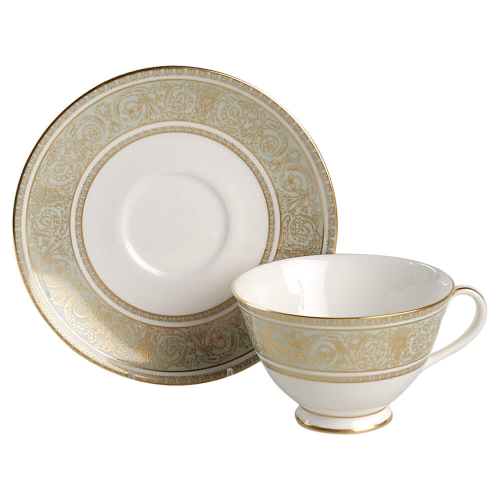 English Renaissance Footed Cup & Saucer Set by Royal Doulton-1