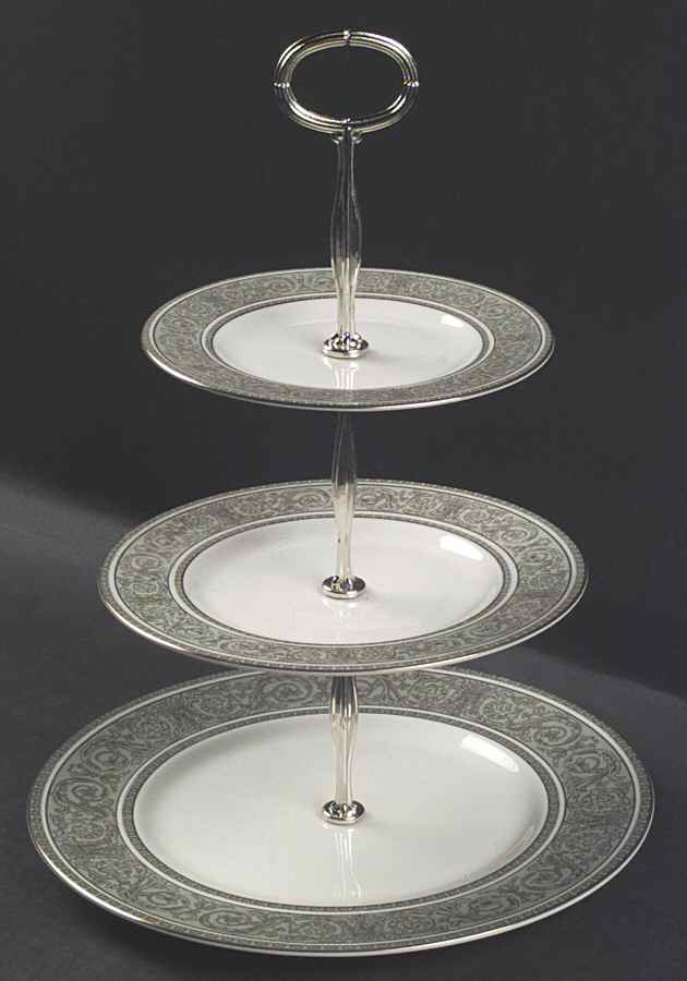 English Renaissance 13 7/8"-14 1/4" 3-Tiered Serving Tray(DP,SP,BB) HC by Royal Doulton-1