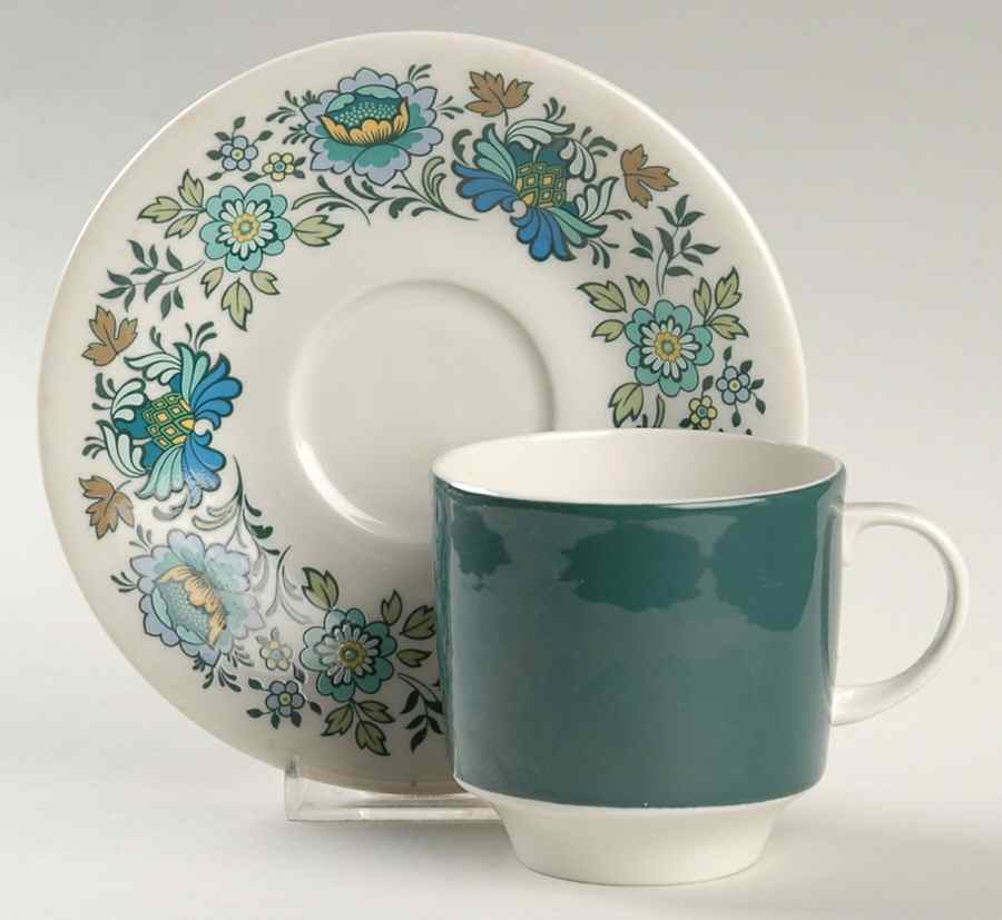 Everglades Flat Cup & Saucer Set by Royal Doulton-1