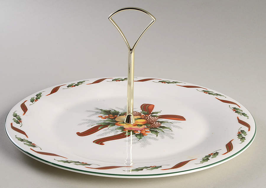 Festival Round Serving Plate with Handle (DP) by Royal Doulton-1
