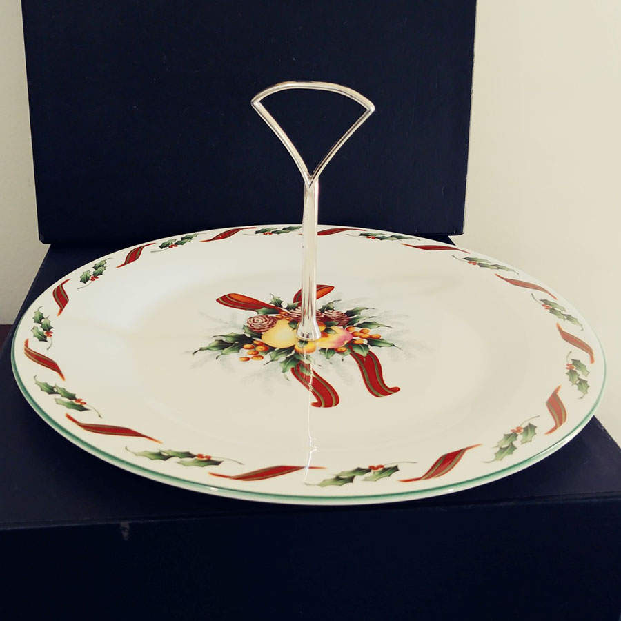 Festival Round Serving Plate with Handle (DP) by Royal Doulton-1