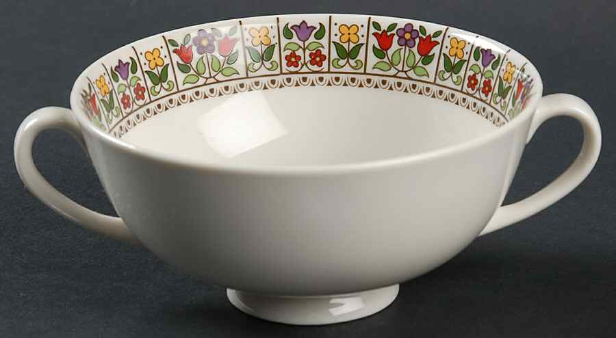 Fireglow Footed Cream Soup Bowl by Royal Doulton-1