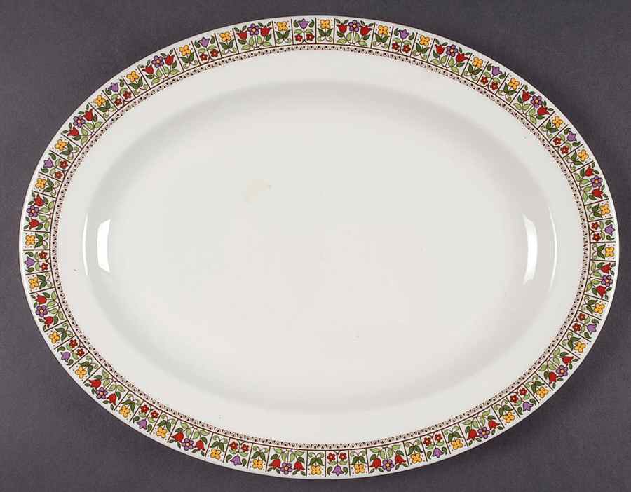 Fireglow 13" Oval Serving Platter by Royal Doulton-1