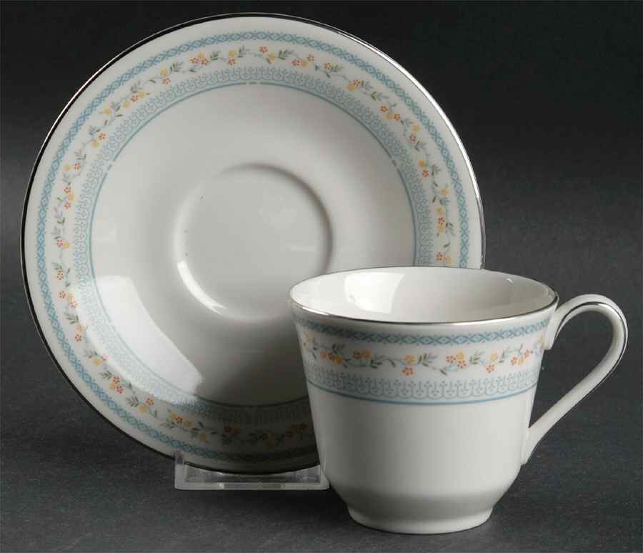 Floral Garland Flat Cup & Saucer Set by Royal Doulton-1