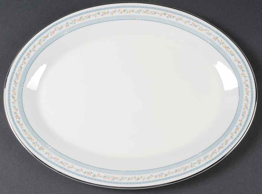 Floral Garland 13" Oval Serving Platter by Royal Doulton-1