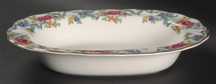 Floradora Gold 10" Oval Vegetable Bowl by Royal Doulton-1
