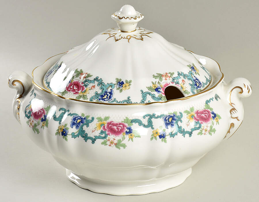 Floradora Gold Tureen & Lid by Royal Doulton-1