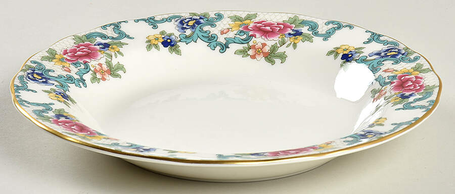 Floradora Gold Rim Soup Bowl by Royal Doulton-1