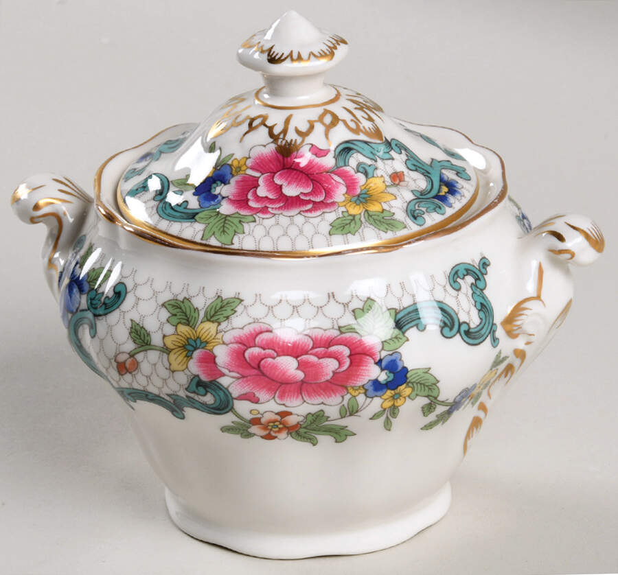 Floradora Gold Sugar Bowl & Lid by Royal Doulton-1