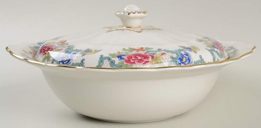 Floradora Gold Round Covered Vegetable by Royal Doulton-1