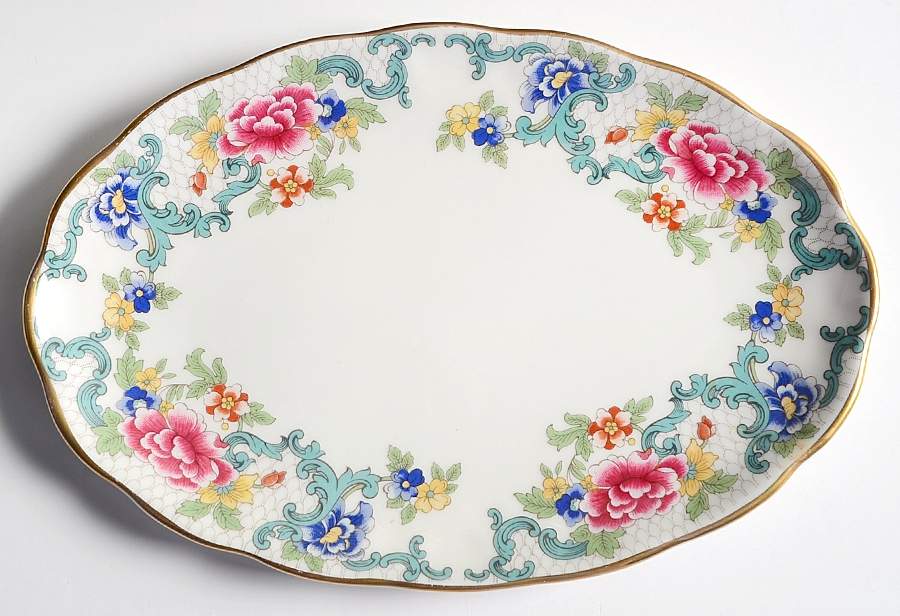 Floradora Gold Relish/Gravy Underplate by Royal Doulton-1