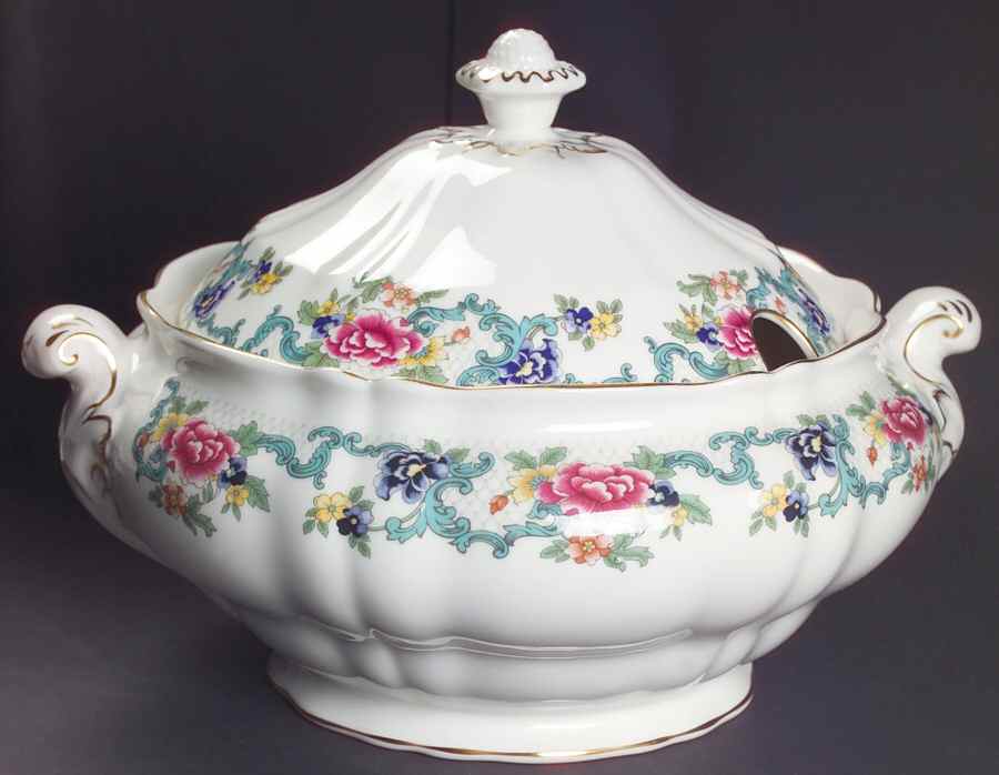 Floradora Gold Tureen &  Lid by Royal Doulton-1