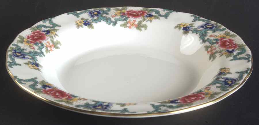 Floradora Gold Large Rim Soup Bowl by Royal Doulton-1