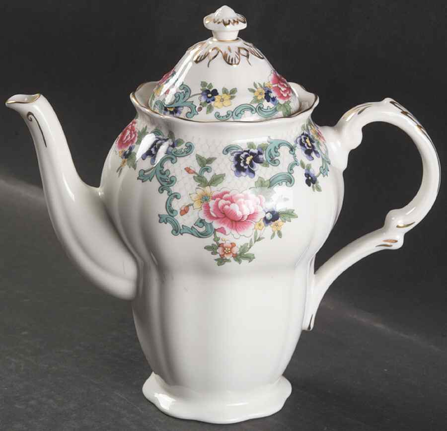 Floradora Gold Coffee Pot & Lid by Royal Doulton-1