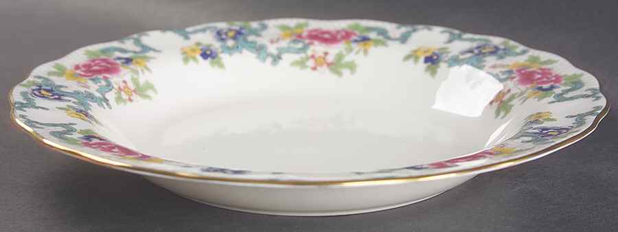Floradora Gold Rim Soup Bowl by Royal Doulton-1