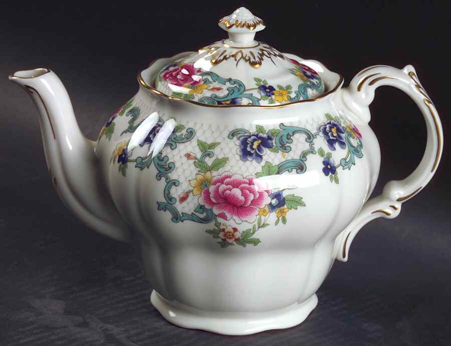 Floradora Gold Teapot & Lid by Royal Doulton-1