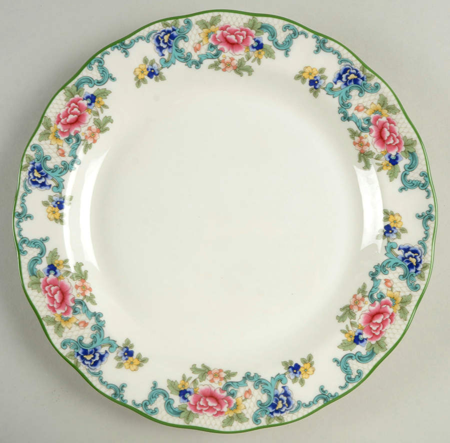 Floradora Green Dinner Plate by Royal Doulton-1
