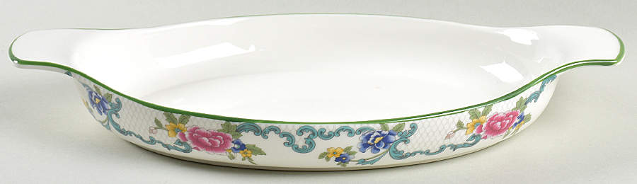 Floradora Green 14" Augratin by Royal Doulton-1