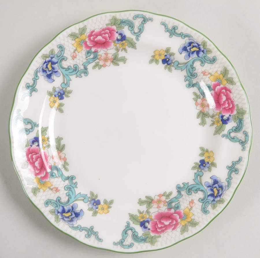 Floradora Green Bread & Butter Plate by Royal Doulton-1